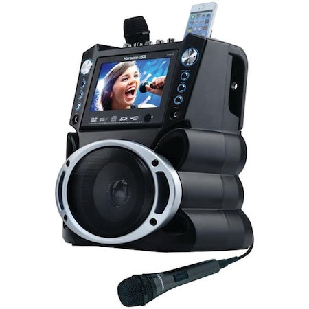 Karaoke Usa Karaoke Usa GF839 DVD-CD Plus G-MP3 Plus G Karaoke System with Color Screen; Black - 7 in. GF839